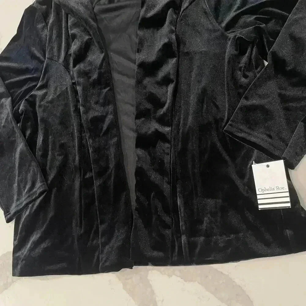 Ophelia Roe NWT Velour Blazer Women's Size 2X Holiday Party Christmas Workwear - Picture 2 of 7